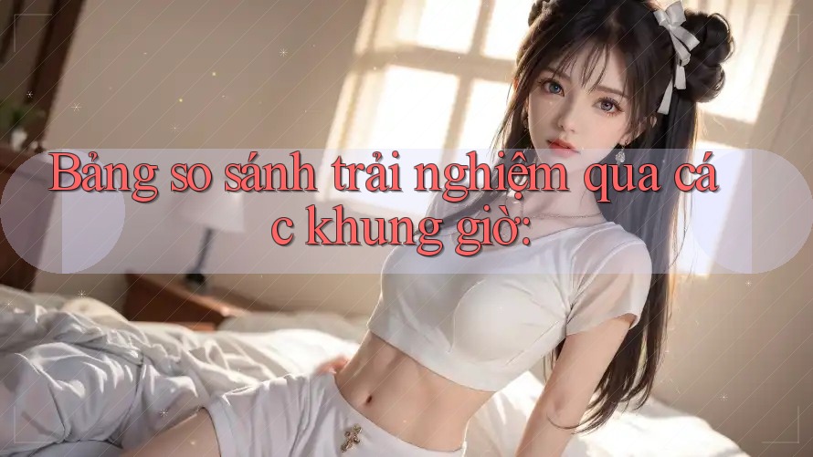 Bảng so sánh trải nghiệm qua các khung giờ: