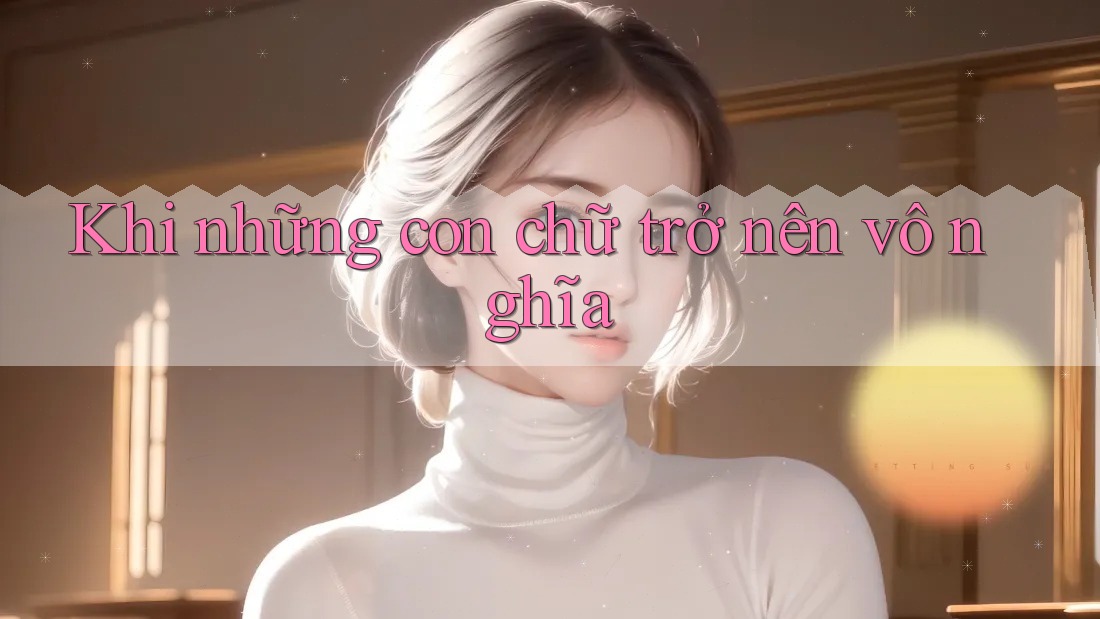 Khi những con chữ trở nên vô nghĩa