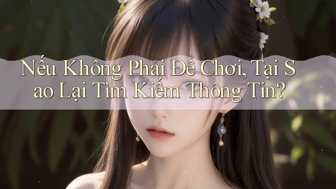 Nếu Không Phải Để Chơi, Tại Sao Lại Tìm Kiếm Thông Tin?