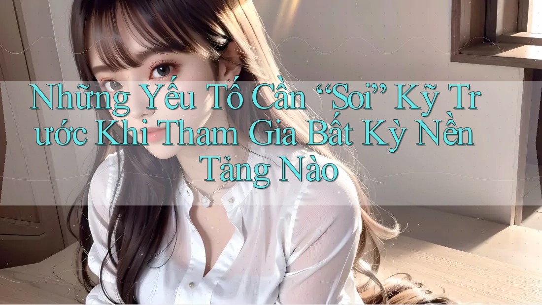 Những Yếu Tố Cần “Soi” Kỹ Trước Khi Tham Gia Bất Kỳ Nền Tảng Nào