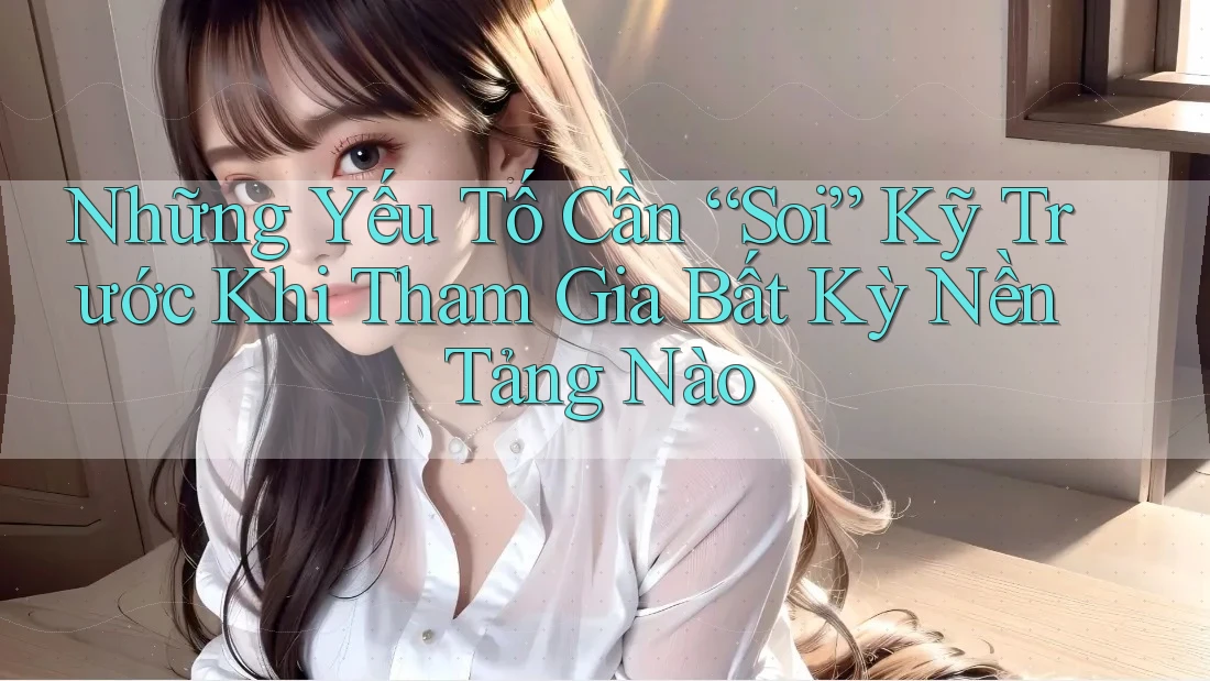 Những Yếu Tố Cần “Soi” Kỹ Trước Khi Tham Gia Bất Kỳ Nền Tảng Nào Những Yếu Tố Cần “Soi” Kỹ Trước Khi Tham Gia Bất Kỳ Nền Tảng Nào