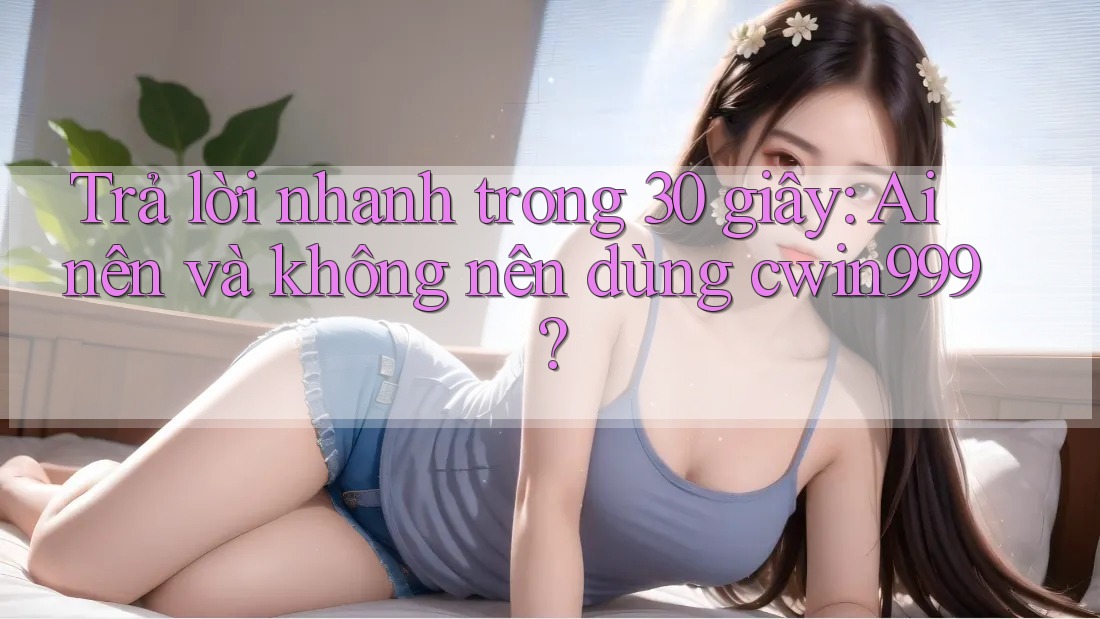 Trả lời nhanh trong 30 giây: Ai nên và không nên dùng cwin999?